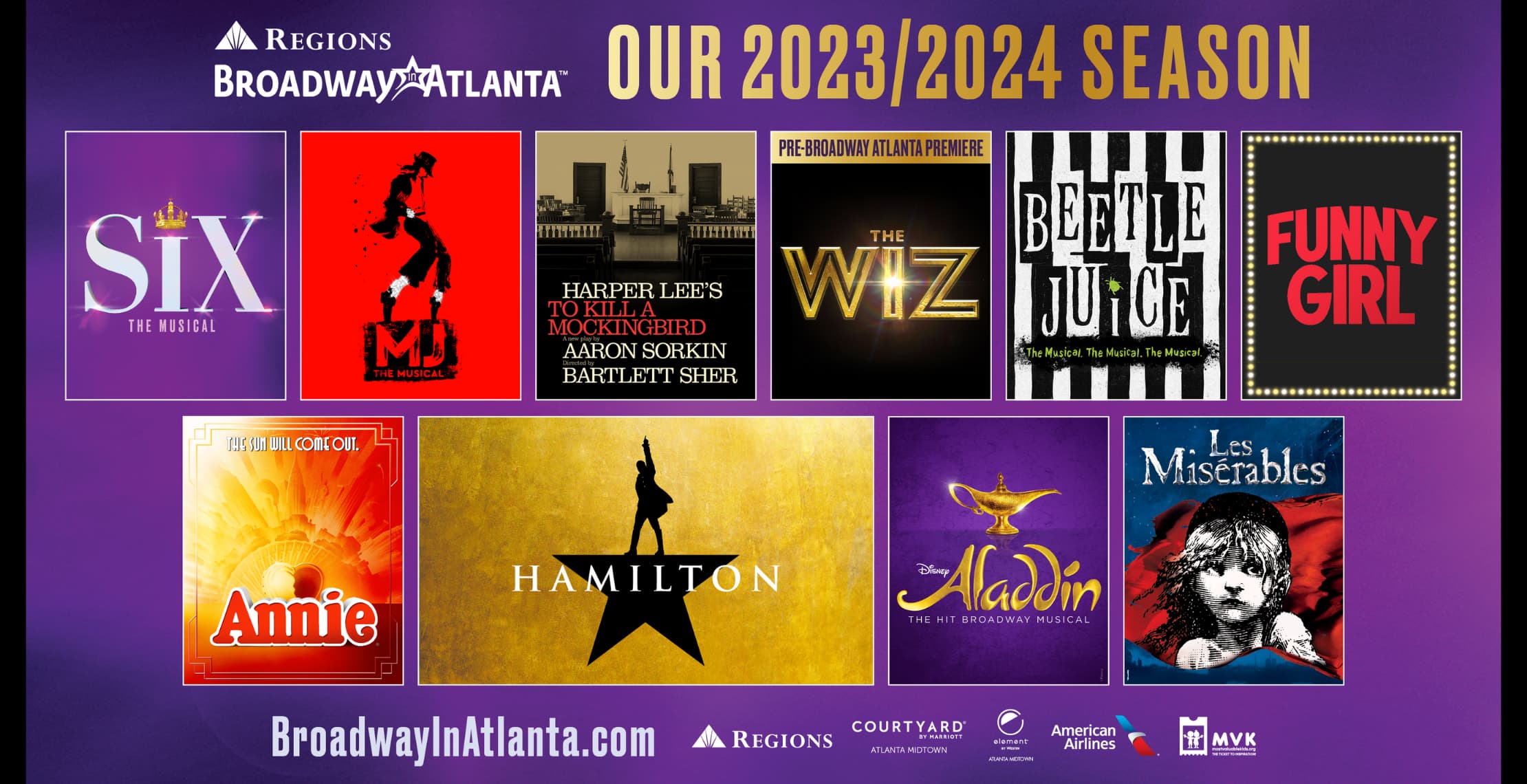 2023/2024 Regions Bank Broadway in Atlanta Season