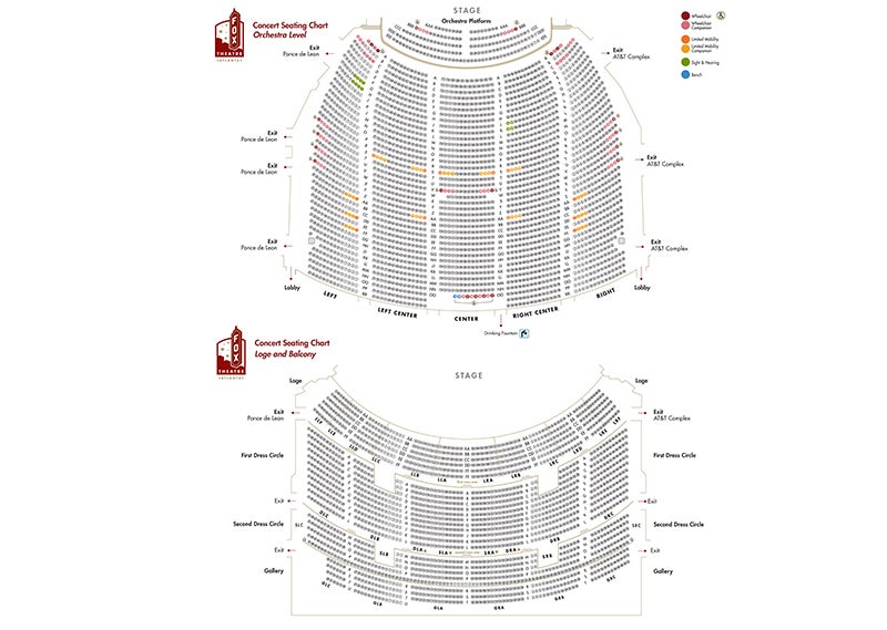 Foxtheatre Atlanta Seating Chart