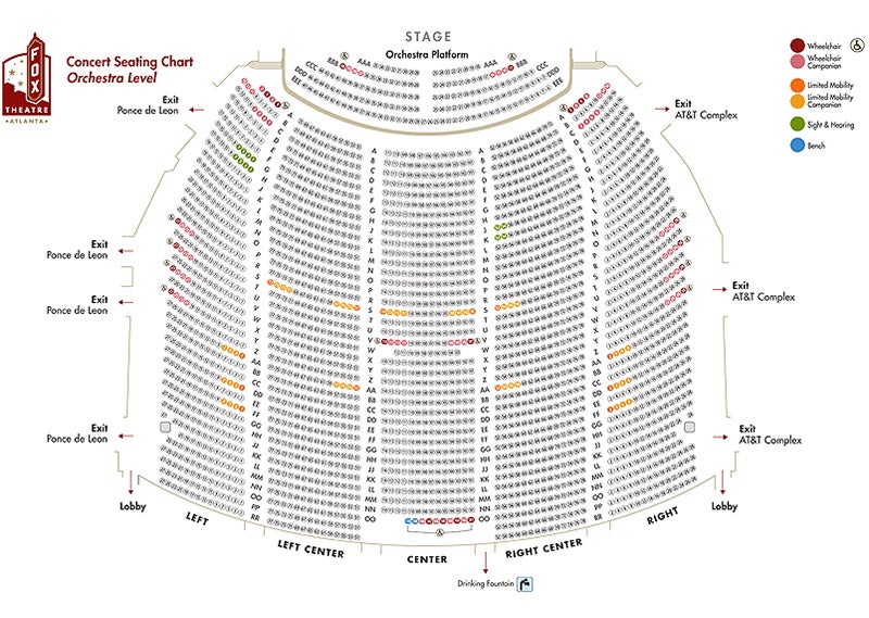 fox theater atlanta seating chart pit - Part.tscoreks.org