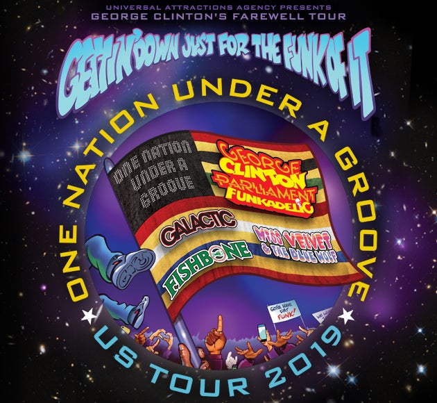 George Clinton, Parliament/Funkadelic, Galactic, Fishbone, Miss Velvet & The Blue Wolf 