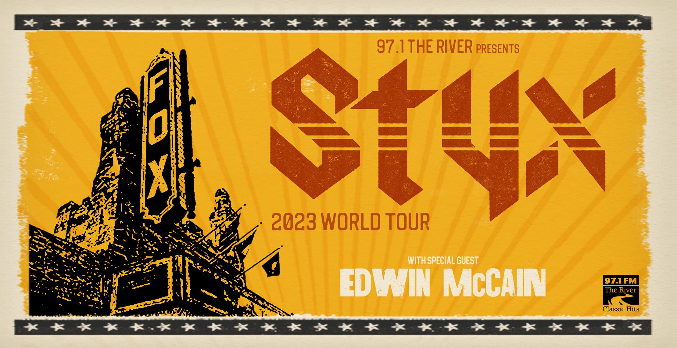 97.1 the River presents Styx: 2023 World Tour